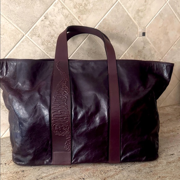 Roberto Cavalli Large Freedom Leather Tote New - Picture 1 of 16